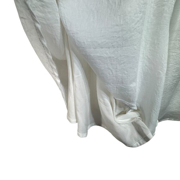 Lulus Large Meant to Be Satin Romper Ruffled Adjustable Spaghetti Straps Lined - Picture 6 of 11